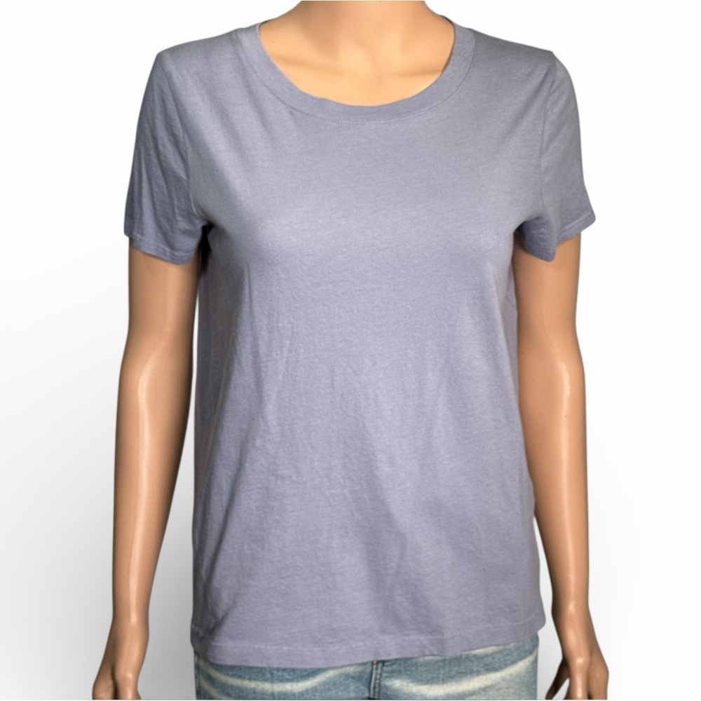 Madewell Women Small Purple Cotton Short Sleeve Crewneck T-Shirt CKP462528741